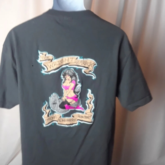 The Wright Gearbox L men's T-shirt purple Latin goddess rides b9. - Picture 4 of 6